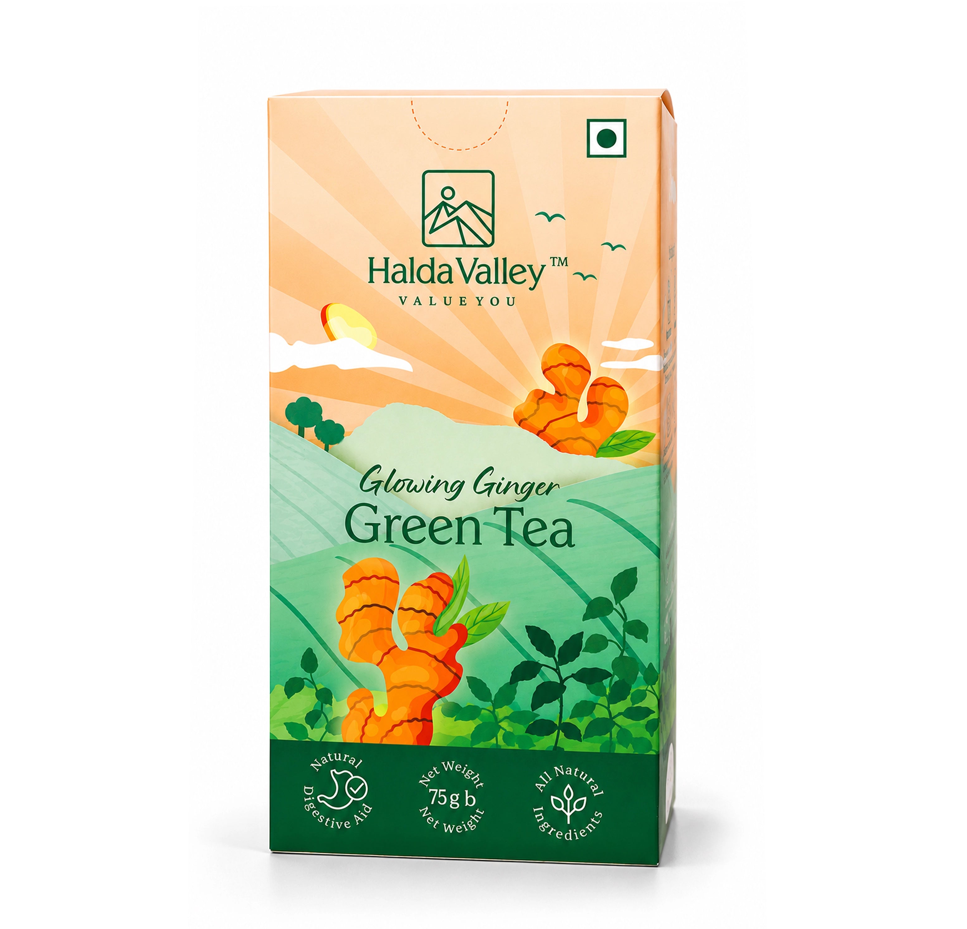 Glowing Ginger Green Tea 75GM