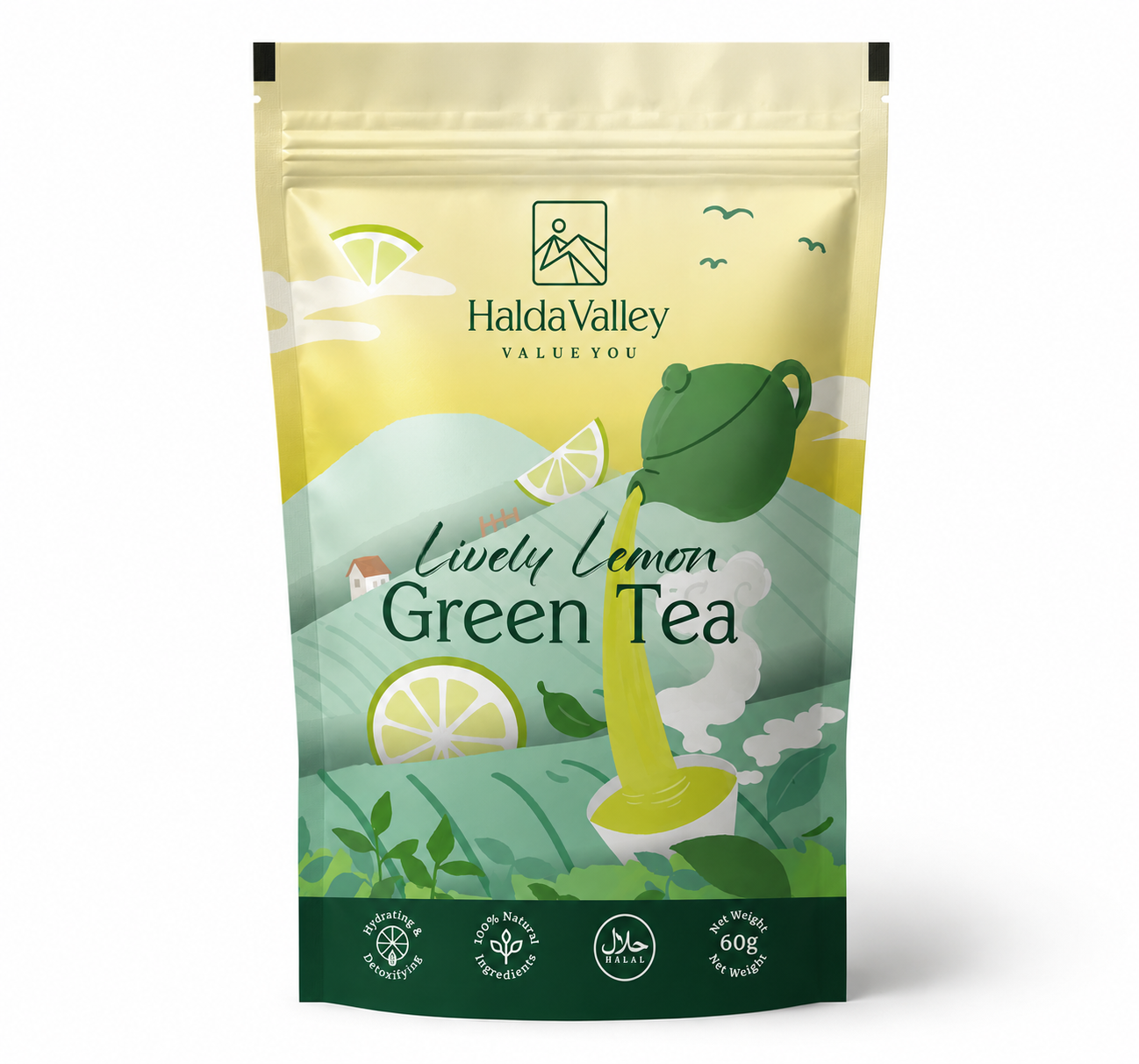 Lively Lemon Green Tea, 60GM
