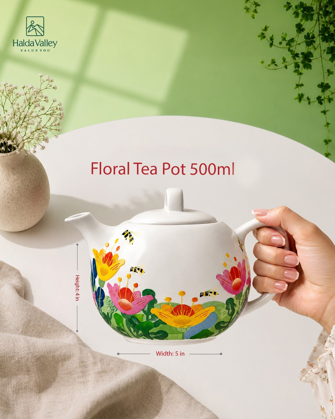 Ceramic Tea Pot, 500ml
