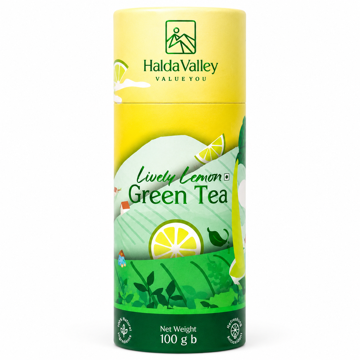 Lively Lemon Green Tea 100GM Jar